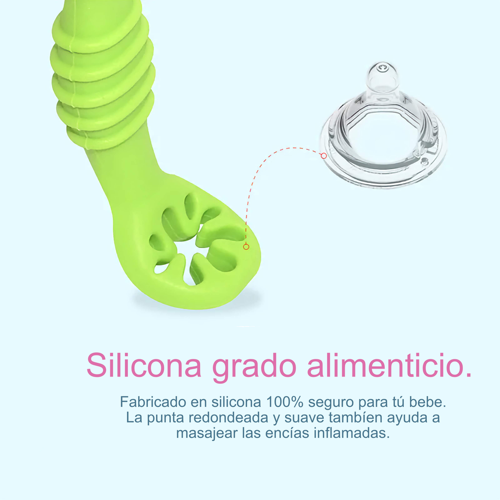 Set de Entrenamiento BLW 2-en-1 | Cuchara y Tenedor Machacador de Silicona