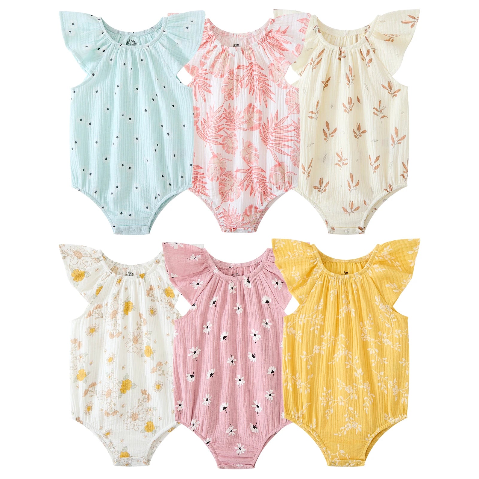 Body de Algodón con Mangas volantes para Bebé Niña (0-24 Meses)