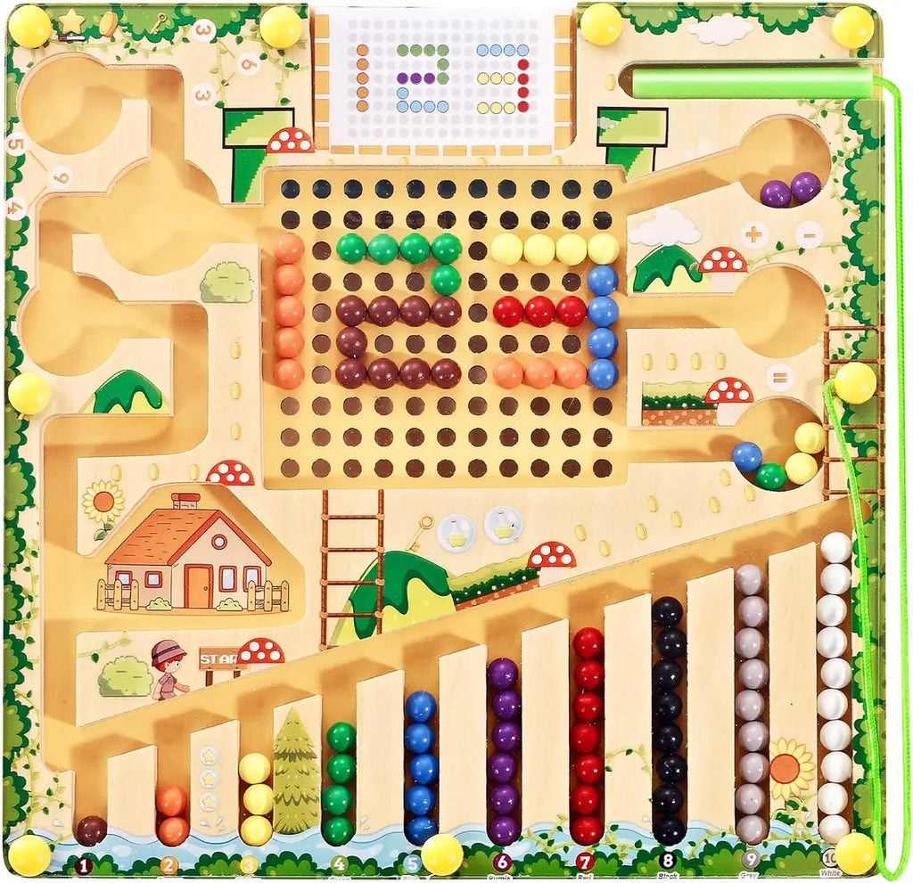 Laberinto magnético 4 en 1 color y conteo