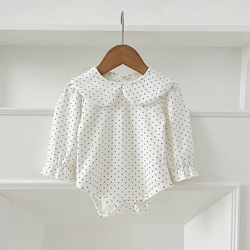 Mameluco de Princesa Navideño  con Cuello de Pétalo (Otoño-Invierno)