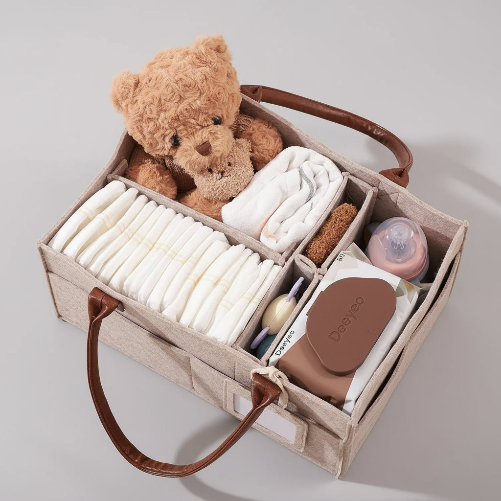 Cesta Organizadora de Fieltro Premium con 9 Compartimentos | La Solución Definitiva de Orden