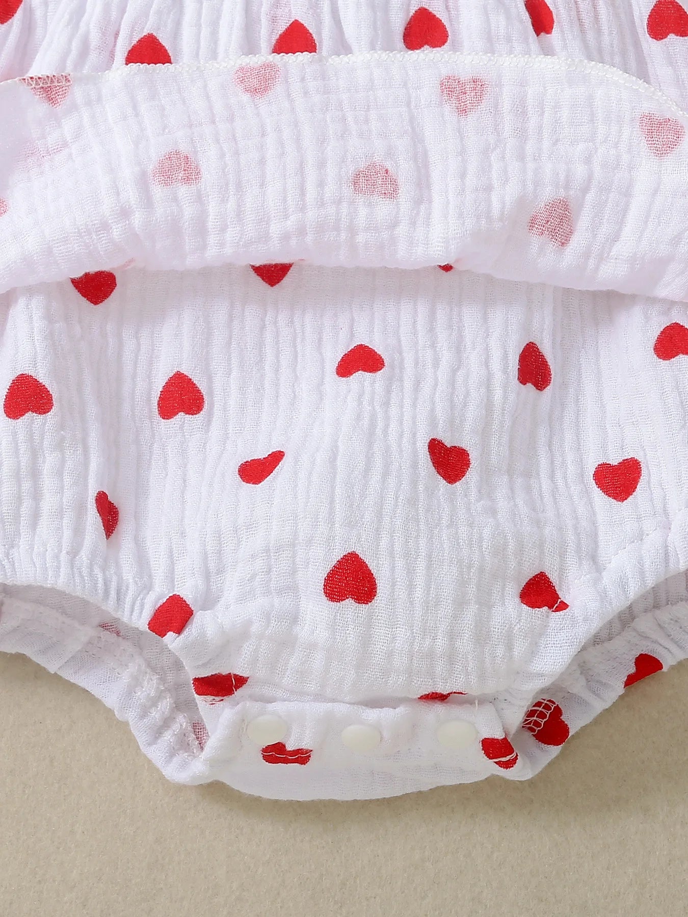 Vestido de Cuello Redondo con Corazones | Ocasiones Especiales y San Valentín (0-24M)