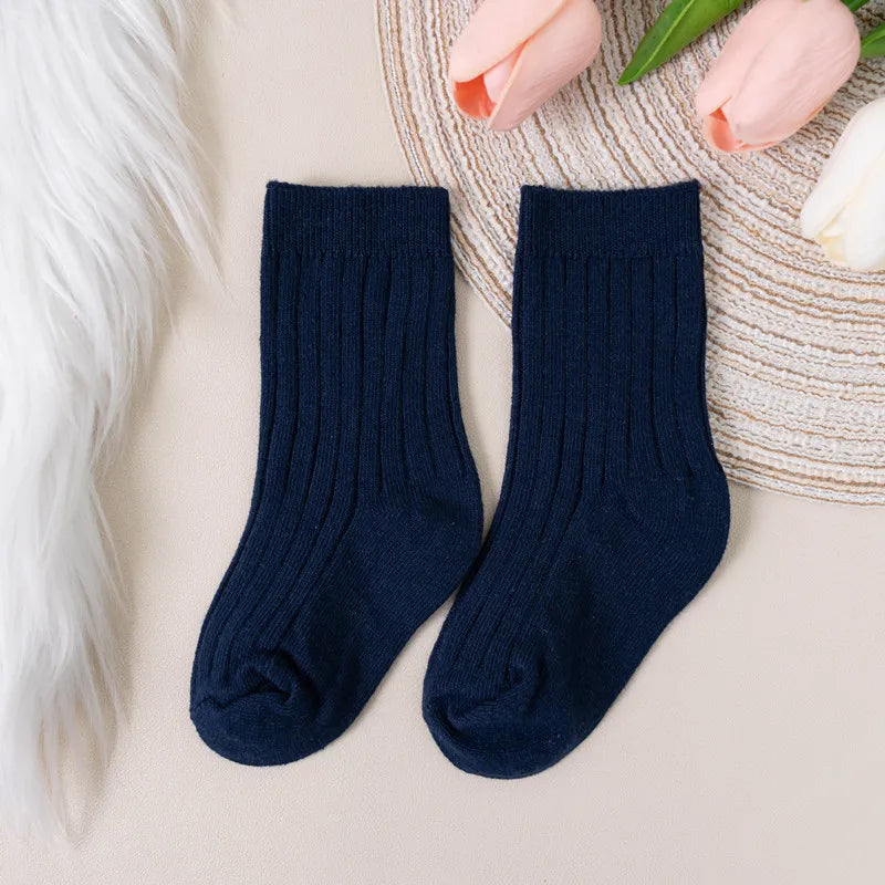 Calcetines de Algodón: Suaves, Transpirables (0-8 años)