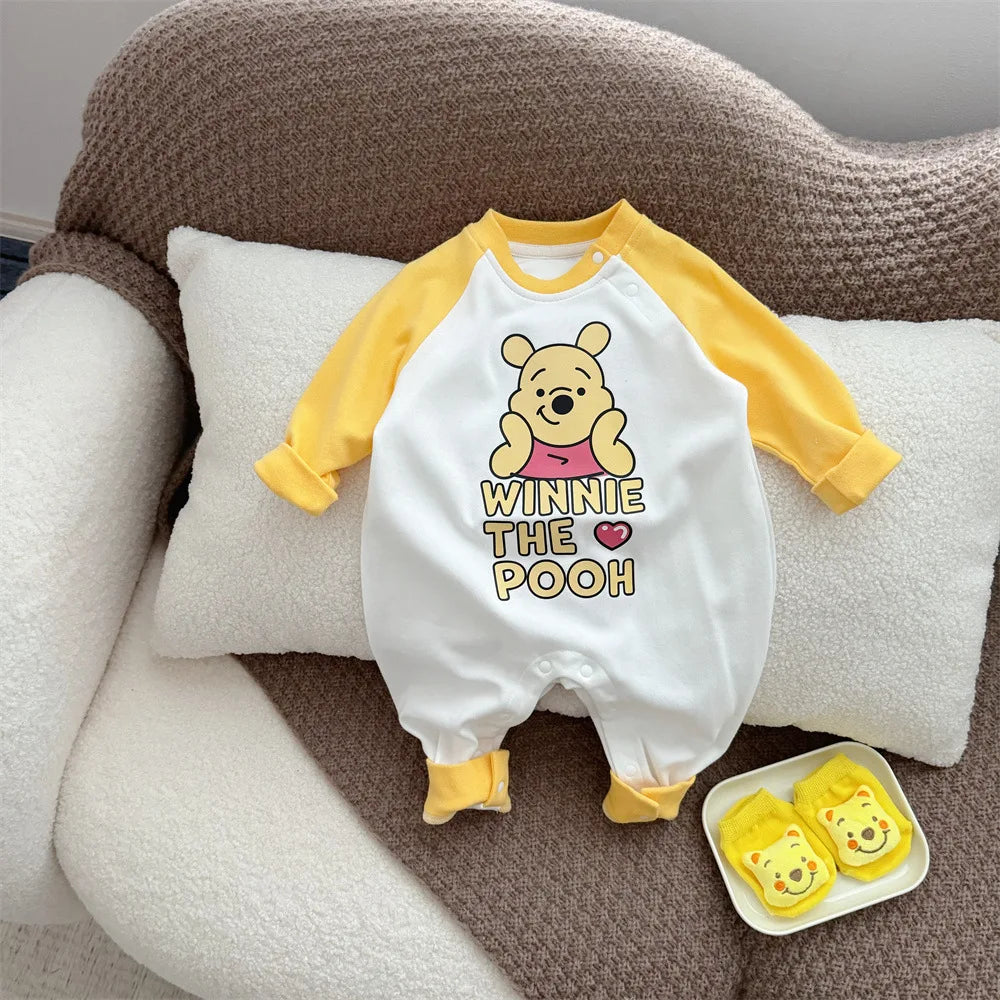 Mameluco de Algodón y accesorios Winnie The Pooh | Manga Larga y Estilo Lindo (6-18 meses)
