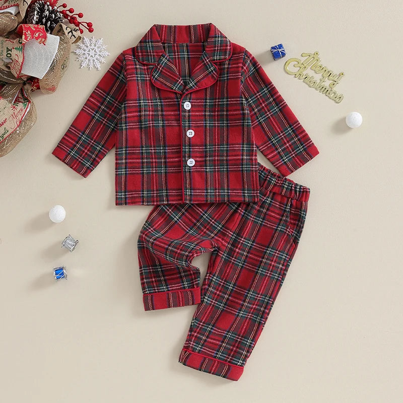 Pijama Navideña a Cuadros (0-18M)