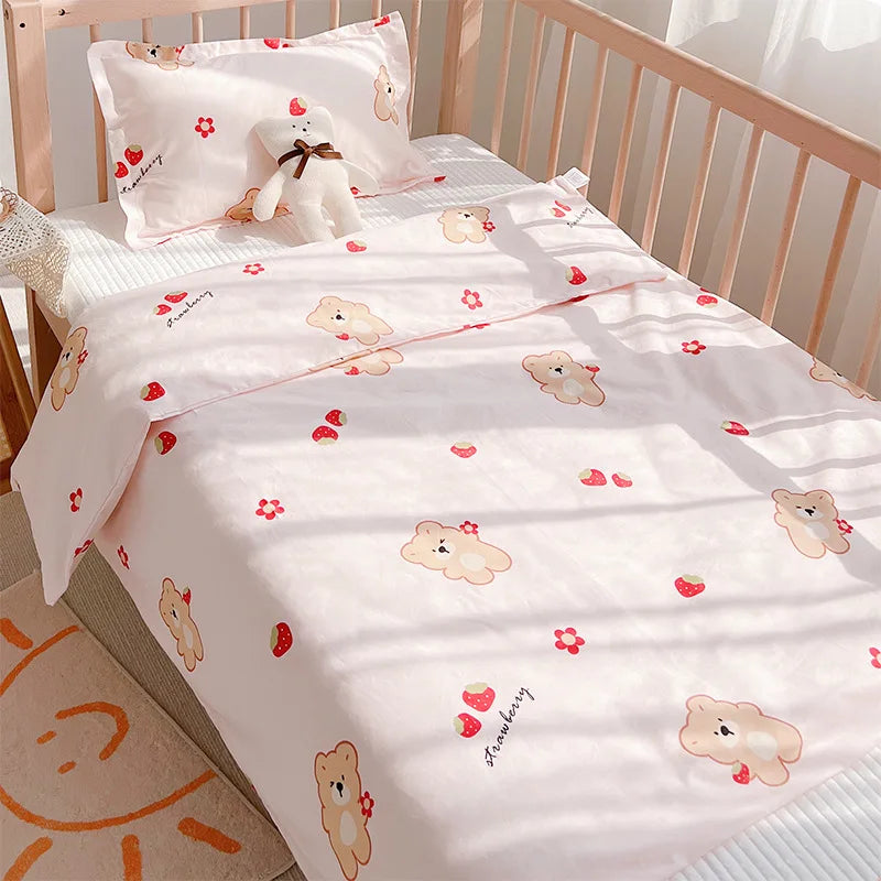 Set de Cama para Cuna Premium | Estampado Reactivo y Relleno de Seda