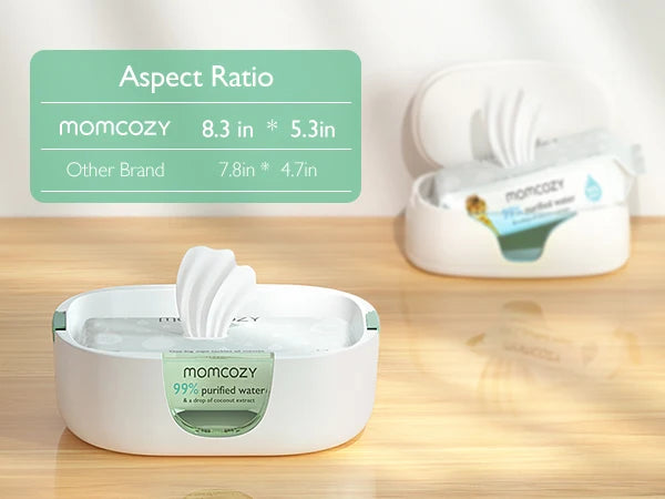 Calentador de Toallitas Momcozy | Calentamiento Rápido, 4 Modos de Temperatura y Luz Nocturna Ajustable