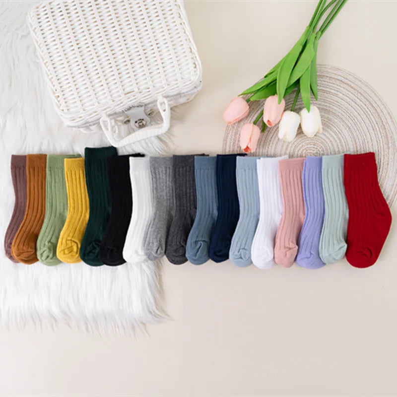 Calcetines de Algodón: Suaves, Transpirables (0-8 años)
