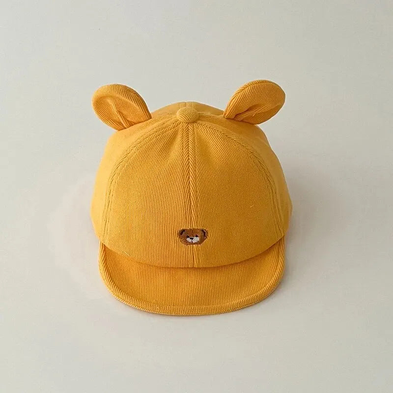 Gorra de Béisbol de Oso Kawaii: Protección Solar y Estilo Adorable (3-18 Meses)