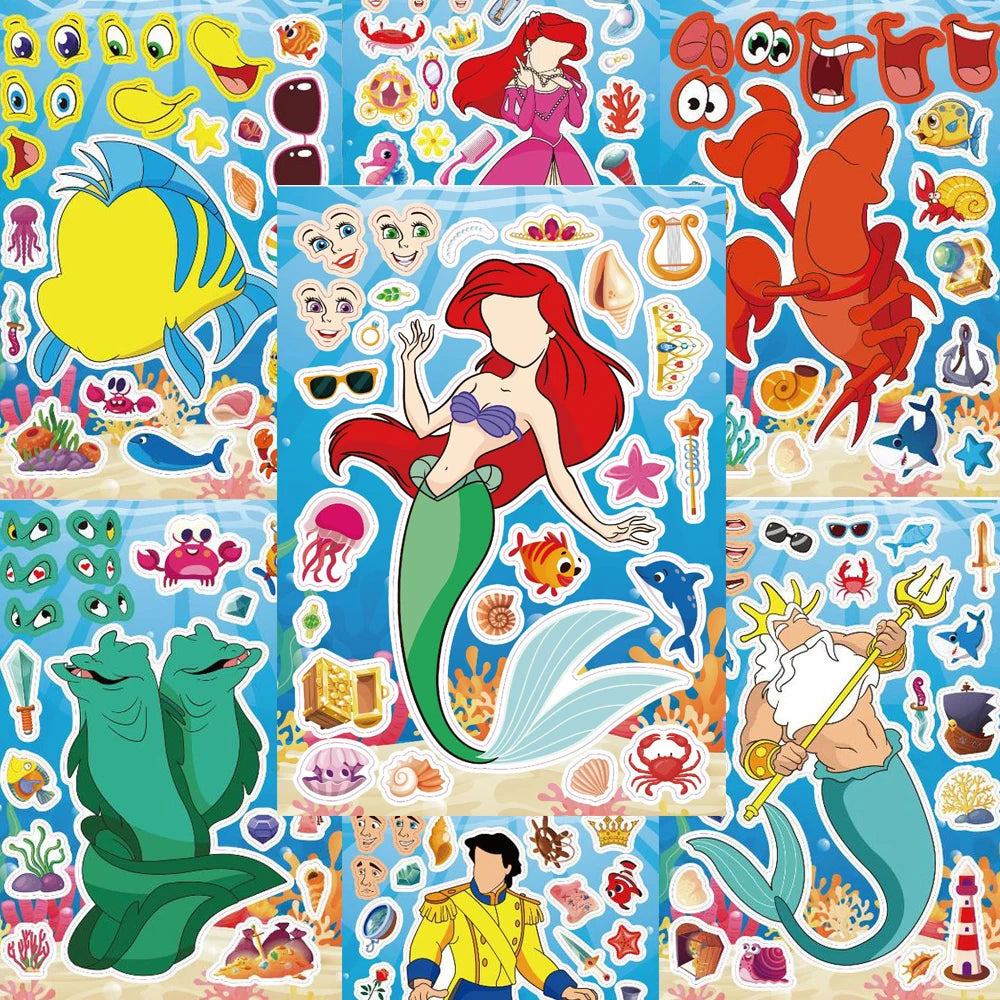 Pegatinas  "Crea tu Propia Sirenita": Ariel y la Magia del Océano
