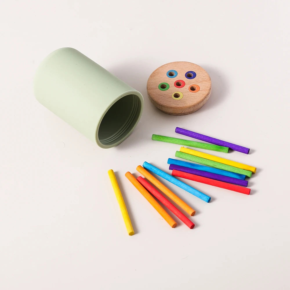 Set de Clasificación Montessori | Madera y Silicona para el Desarrollo Cognitivo