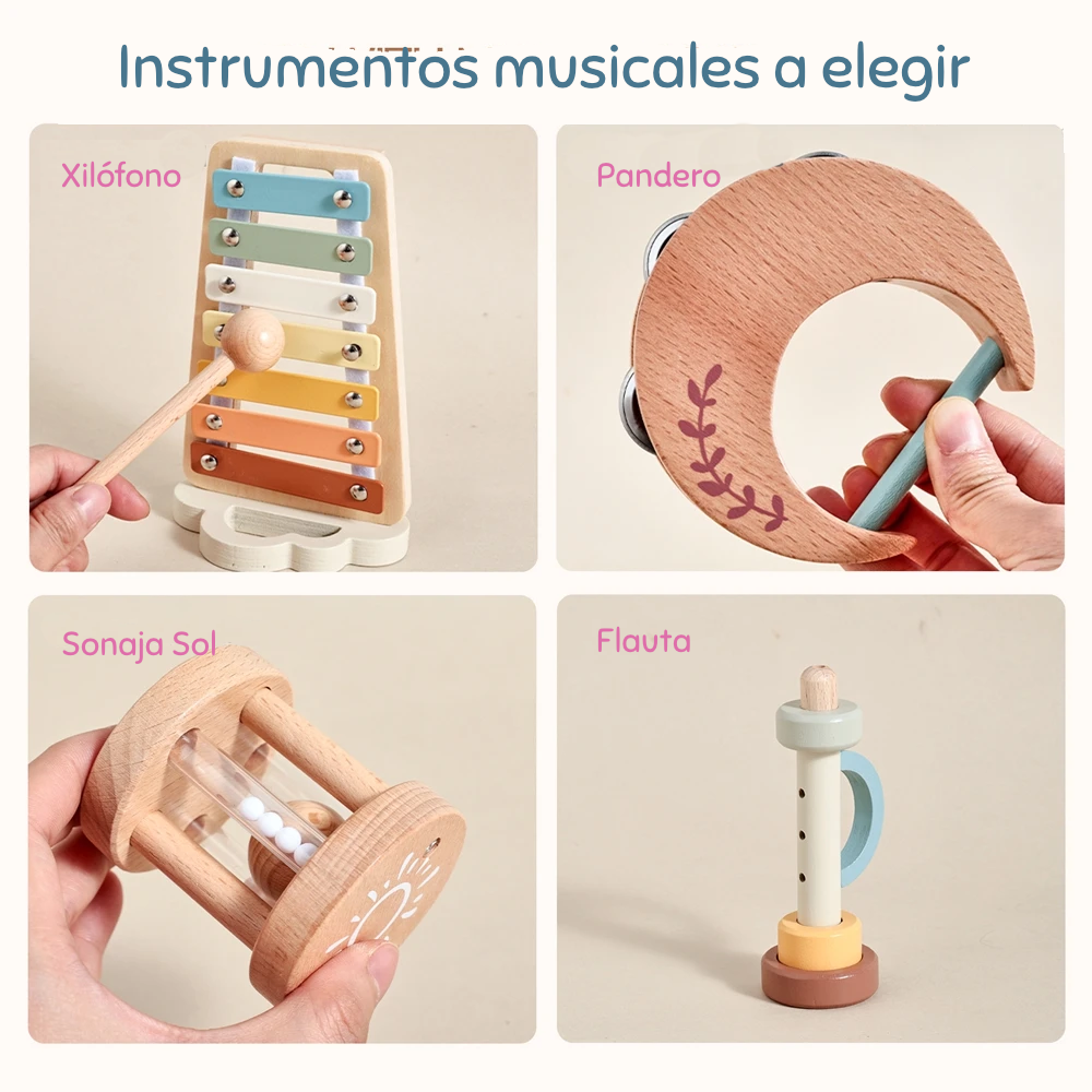 Instrumentos Musicales Montessori | Estimulación Sensorial Temprana