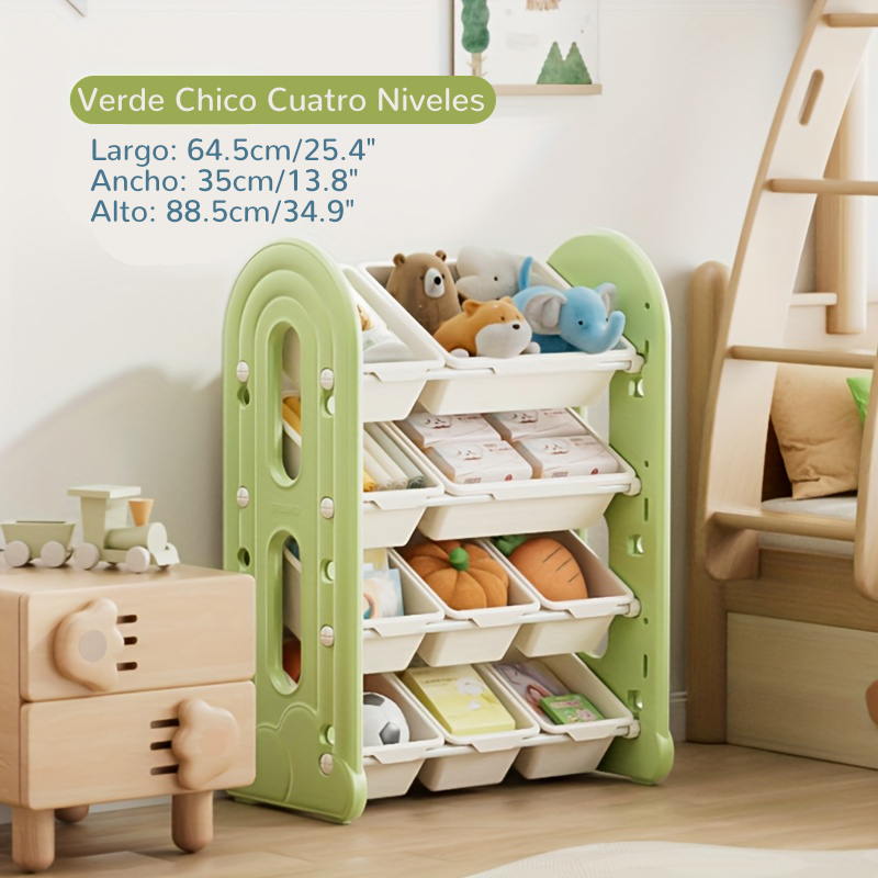 Estantería de Almacenamiento Extragrande de 4 Niveles con Diseño de Nubes