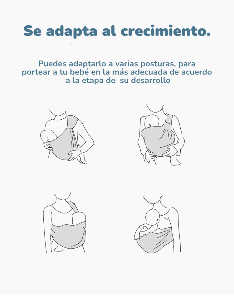 Fular Portabebés Ergonómico  | Doble Uso: Porteo y Cubierta de Lactancia (0 a 36M)