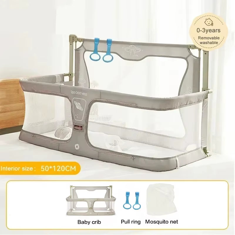 Barrera lateral retráctil y portátil para cama 3 en 1
