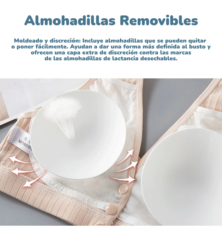 Sostén de Lactancia de Algodón Puro | Sin Varillas, Soporte Plus Size y Apertura con Una Sola Mano