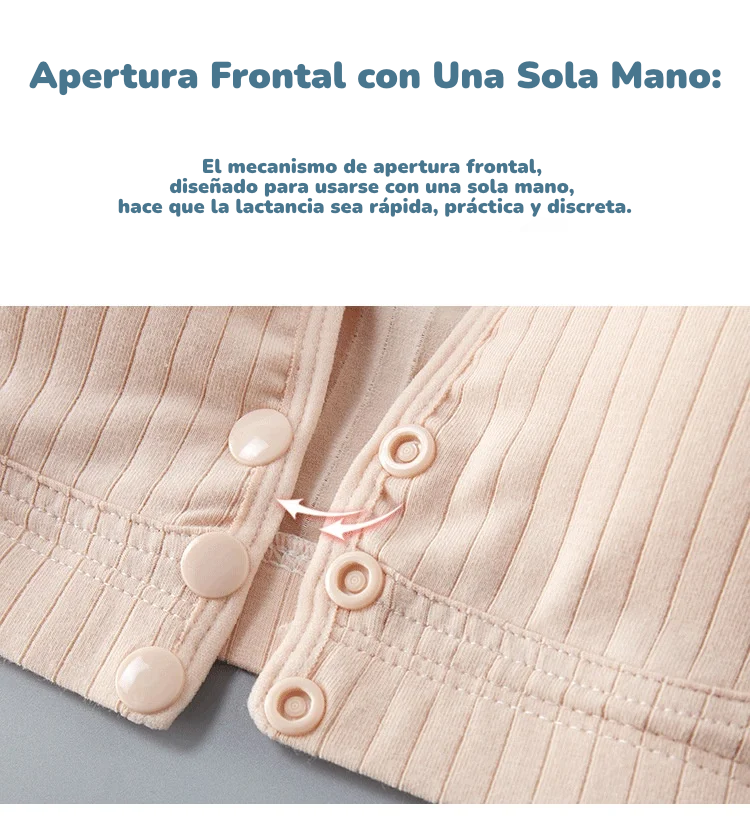 Sostén de Lactancia de Algodón Puro | Sin Varillas, Soporte Plus Size y Apertura con Una Sola Mano