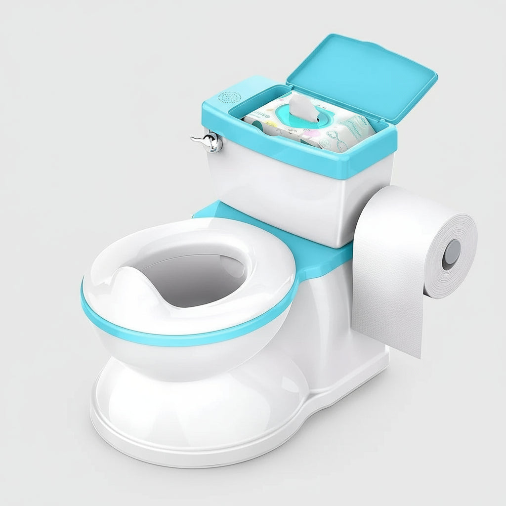Inodoro de Entrenamiento con Sonido de Descarga: ¡Haciendo el Baño Divertido!