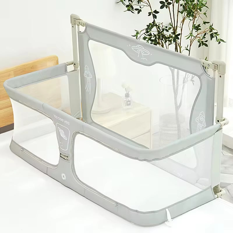 Barrera lateral retráctil y portátil para cama 3 en 1