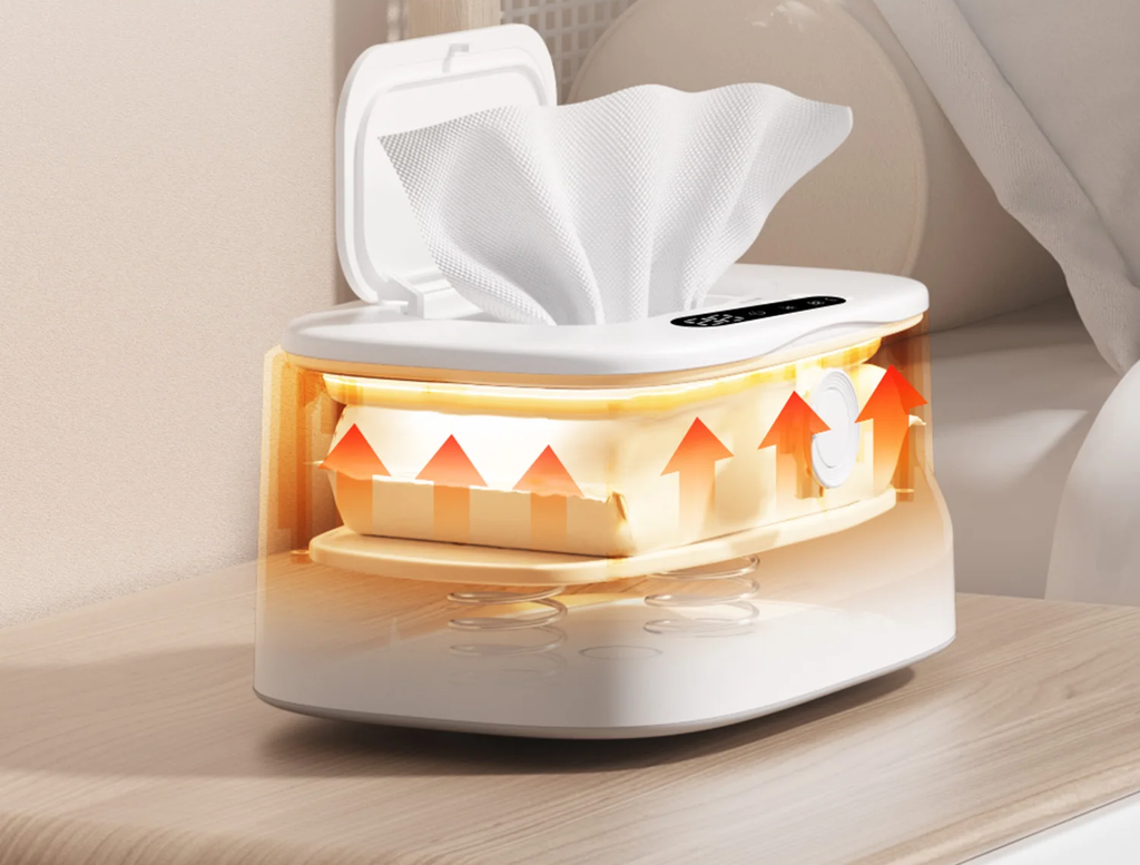 Calentador de Toallitas para Bebé | Control de Temperatura (50°C a 60°C), Luz Nocturna y Gran Capacidad