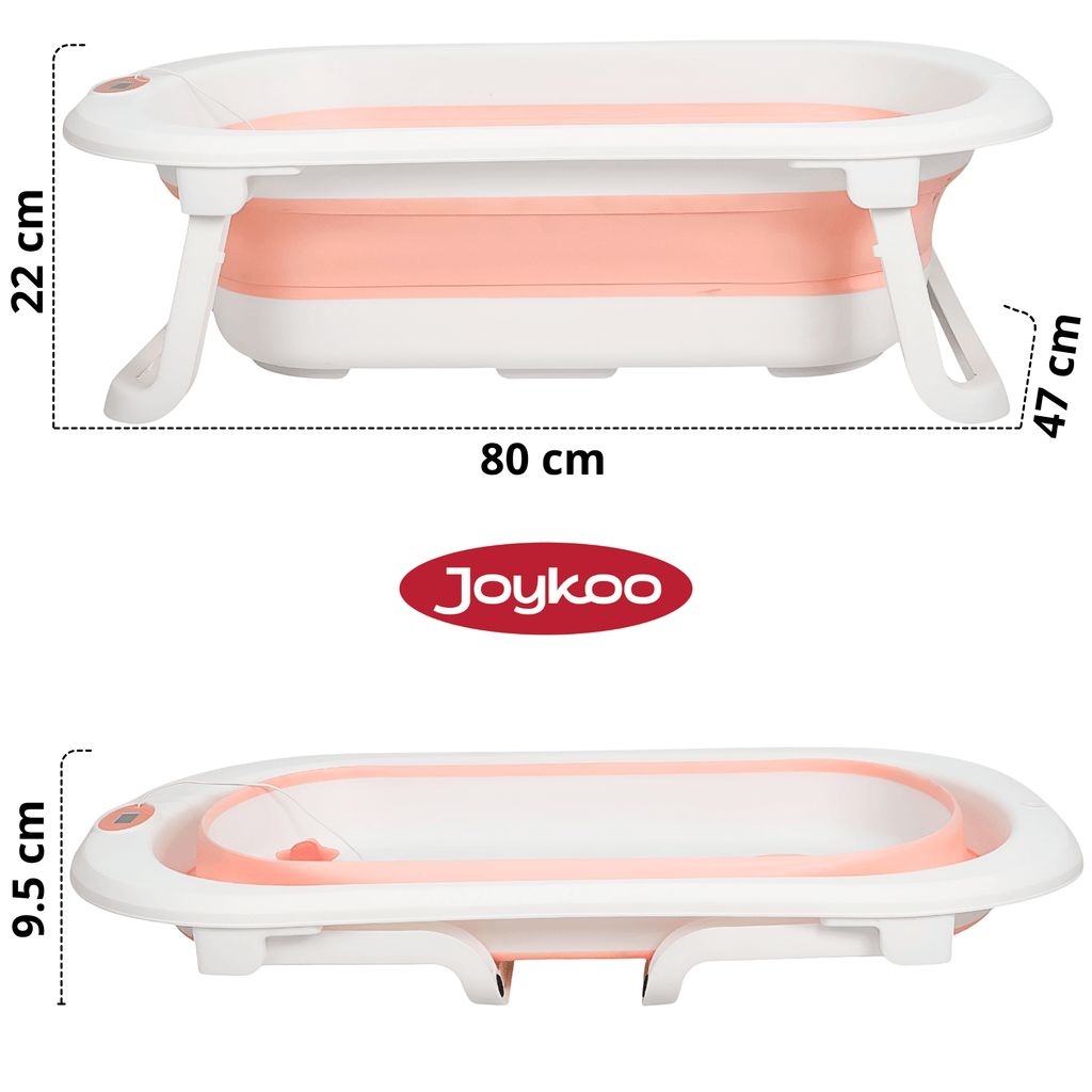 Bañera Plegable Portátil con Termómetro Integrado y Cojín (0-12 Meses)