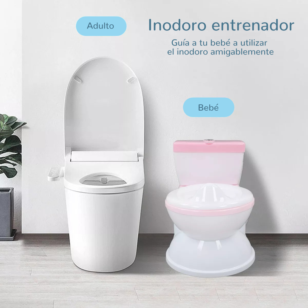 Inodoro de Entrenamiento con Sonido de Descarga: ¡Haciendo el Baño Divertido!