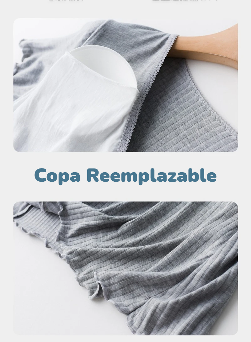 Camisón de Lactancia Premium | Vestido de Embarazo, Pijama Holgado con Soporte de Busto