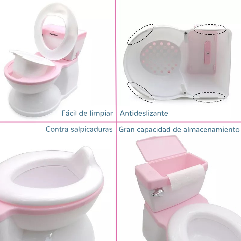 Inodoro de Entrenamiento con Sonido de Descarga: ¡Haciendo el Baño Divertido!