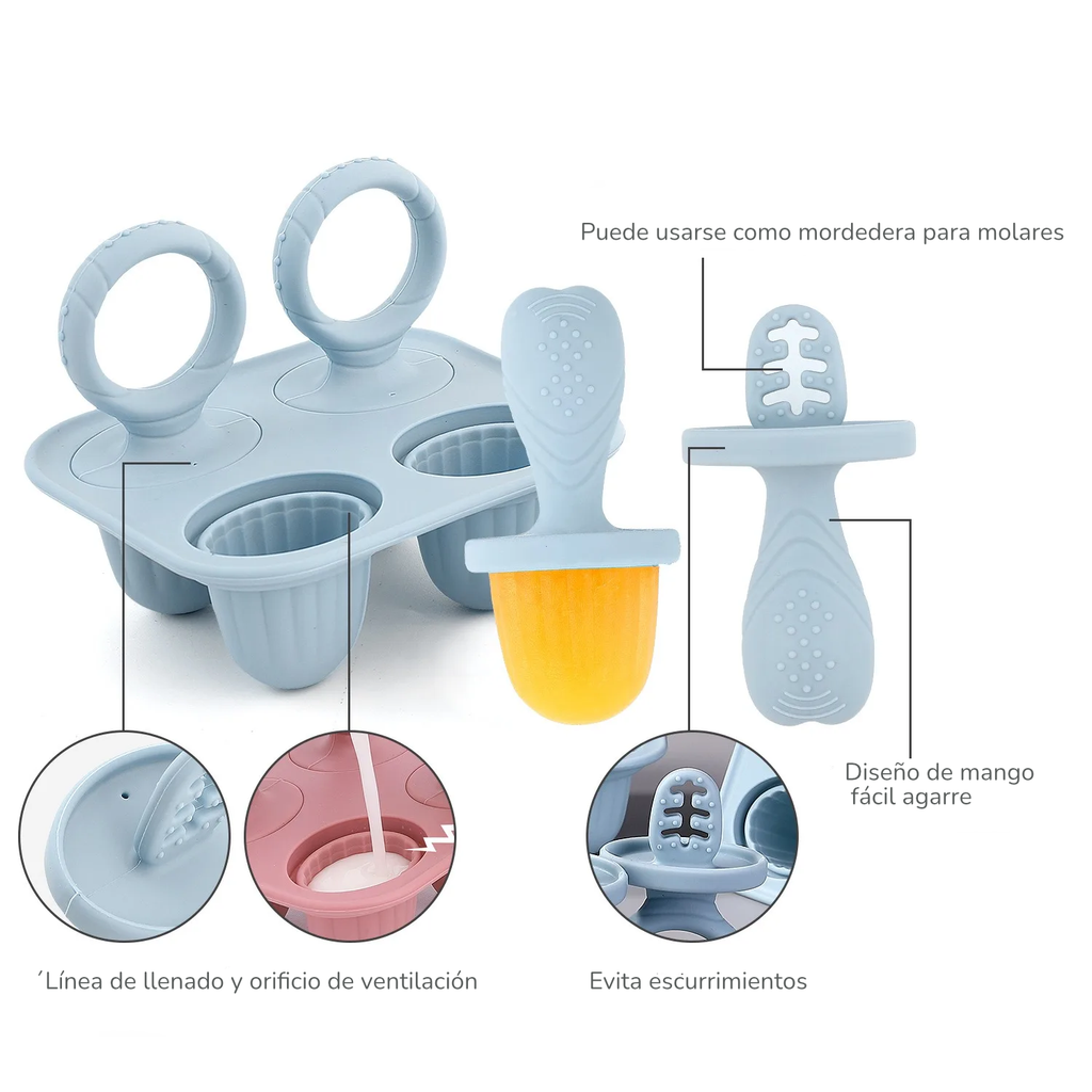 Molde de silicona para mordedera tipo paleta | Silicona Sin BPA, Alimentación y Dentición