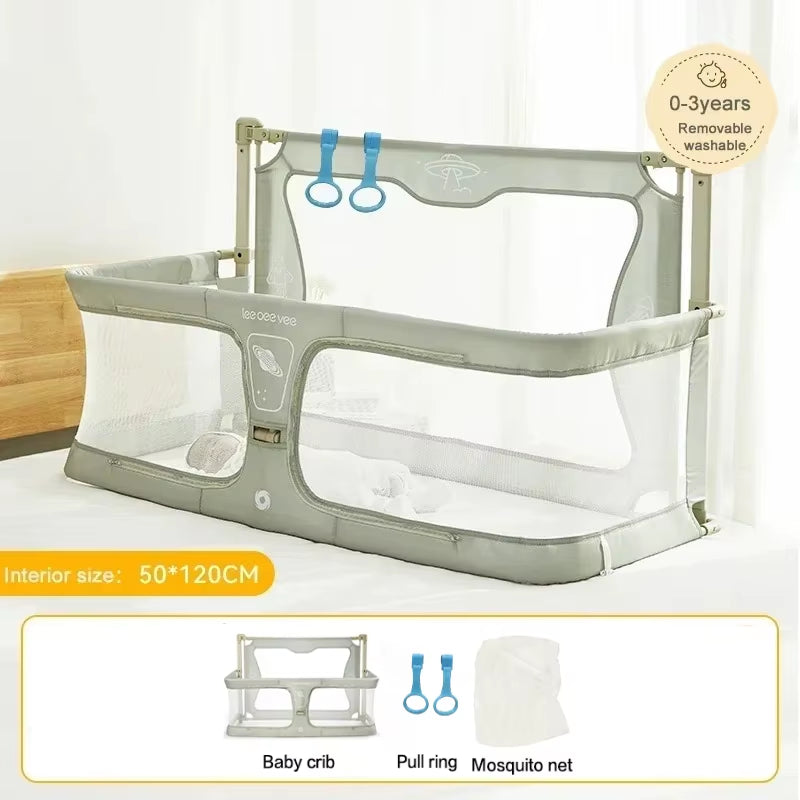 Barrera lateral retráctil y portátil para cama 3 en 1
