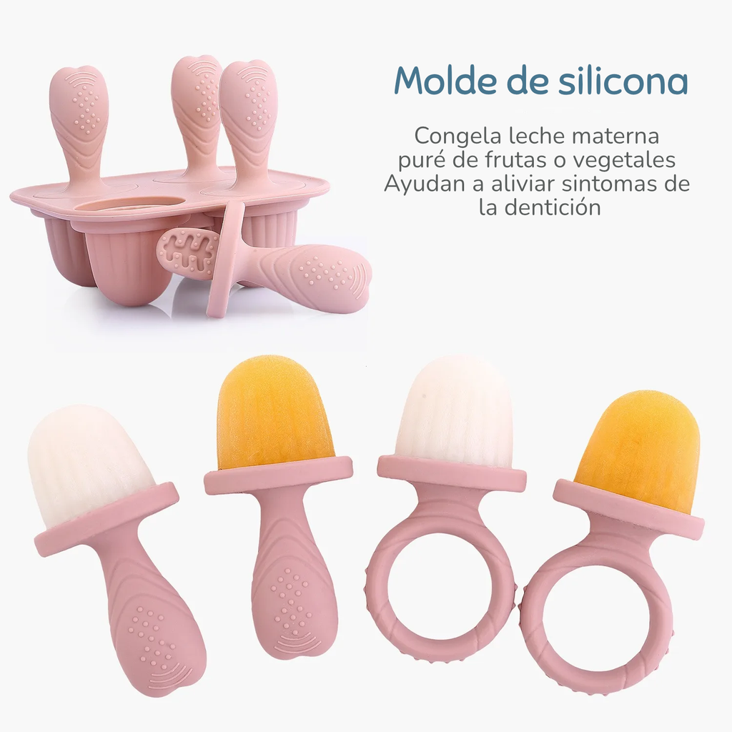Molde de silicona para mordedera tipo paleta | Silicona Sin BPA, Alimentación y Dentición