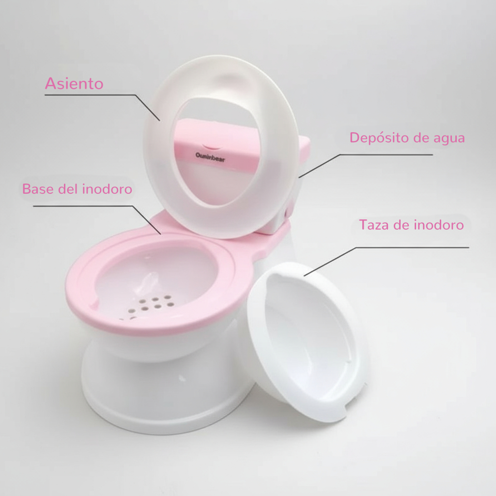 Inodoro de Entrenamiento con Sonido de Descarga: ¡Haciendo el Baño Divertido!