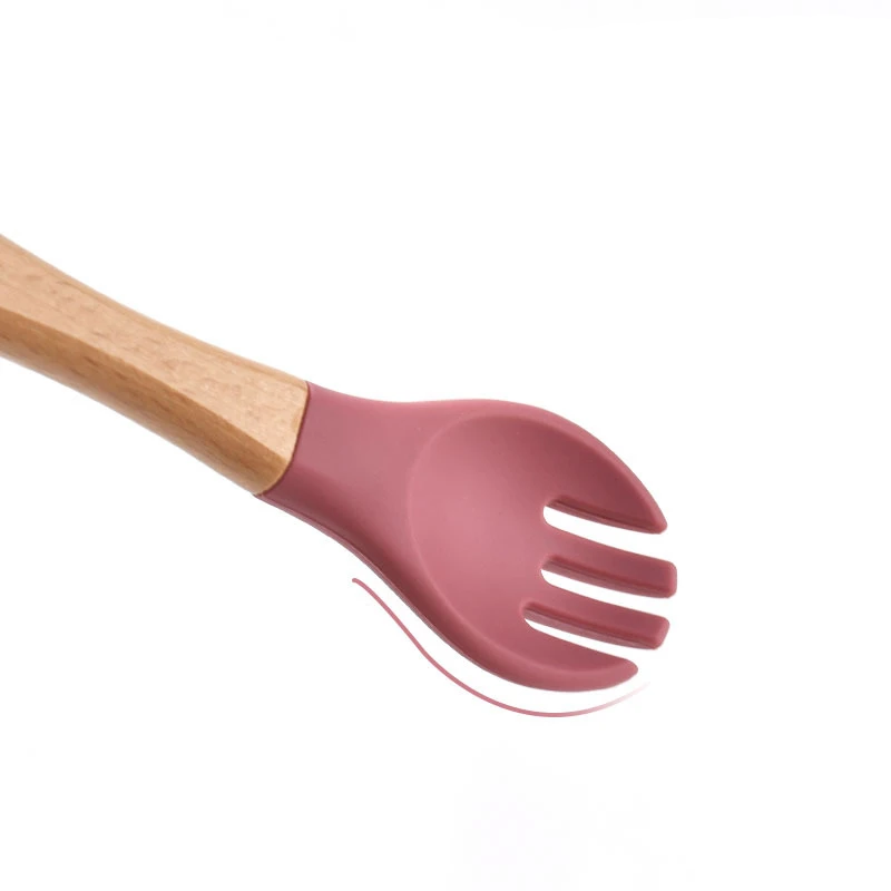 Set de Cubiertos de Entrenamiento – Silicona y Madera