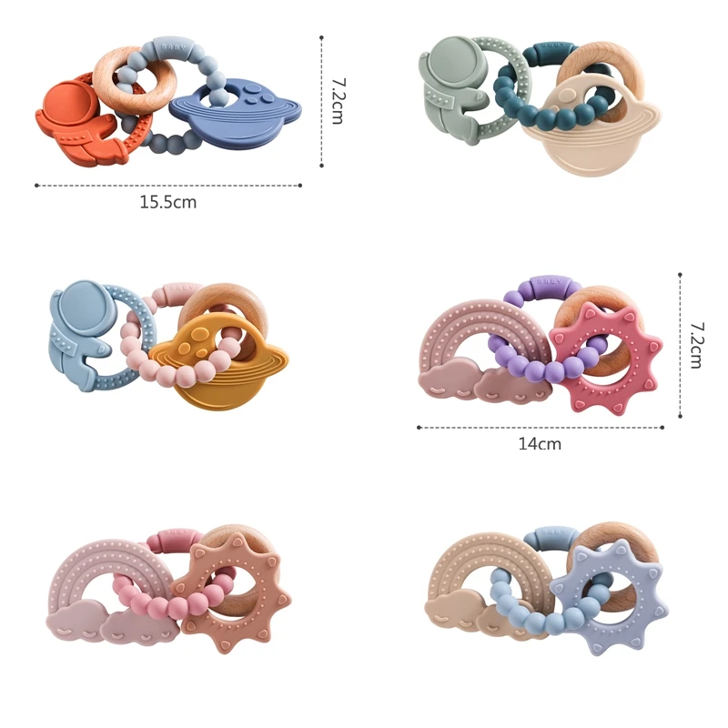 Pulsera Mordedora de Silicona (Doble Anillo) | Alivio Inmediato de la Dentición