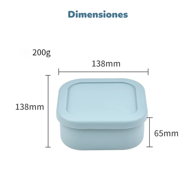 Caja Bento de Silicona  |  Compartimentos a Prueba de Fugas