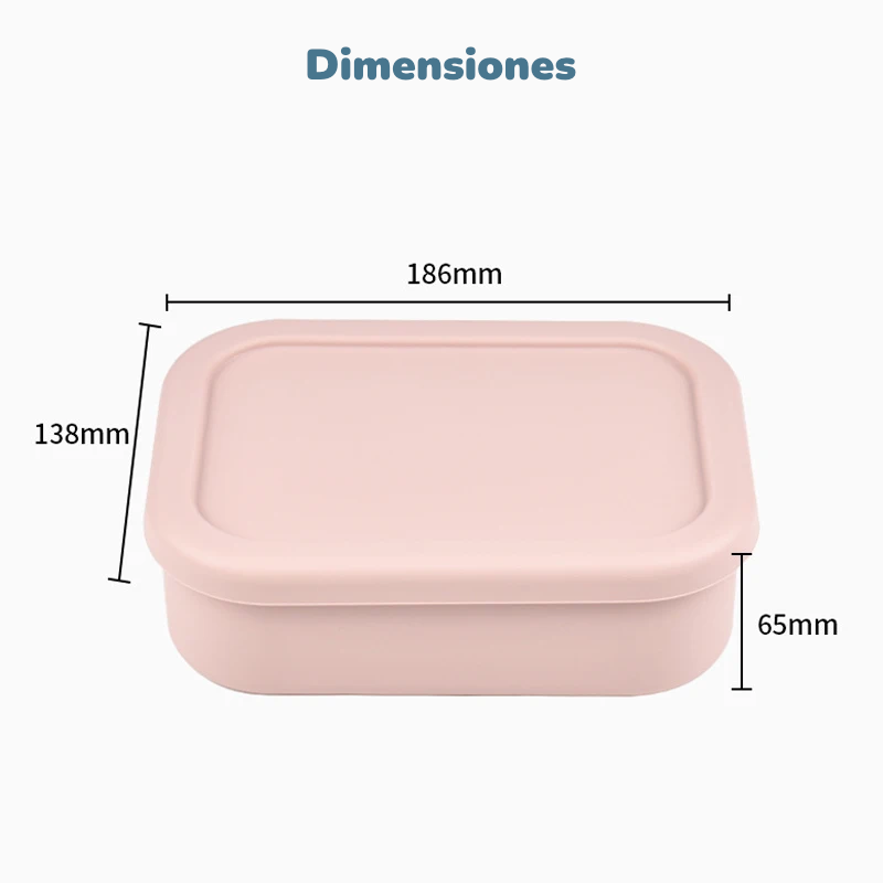 Caja Bento de Silicona  |  Compartimentos a Prueba de Fugas