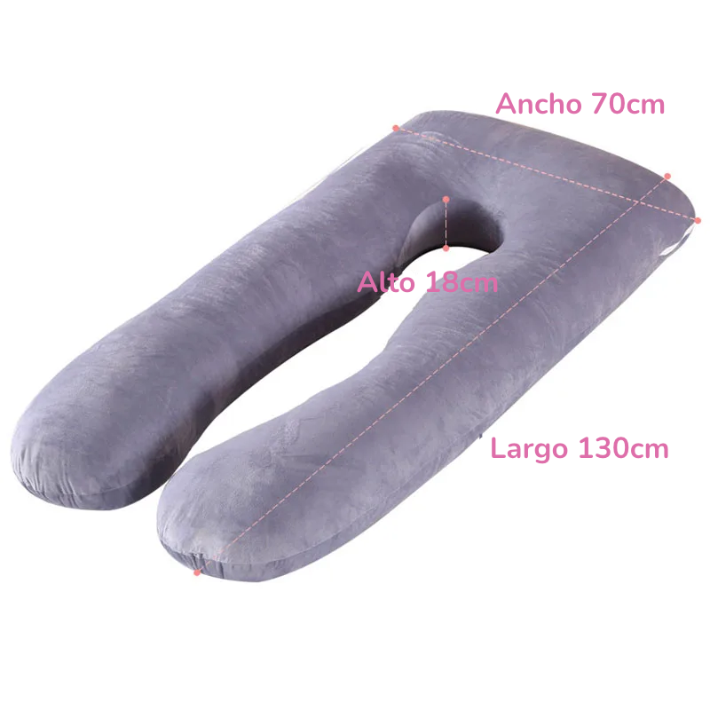 Almohada de Embarazo de Soporte Corporal (130x70 cm) | Soporte de Cuerpo Total, Clase A y Refrescante