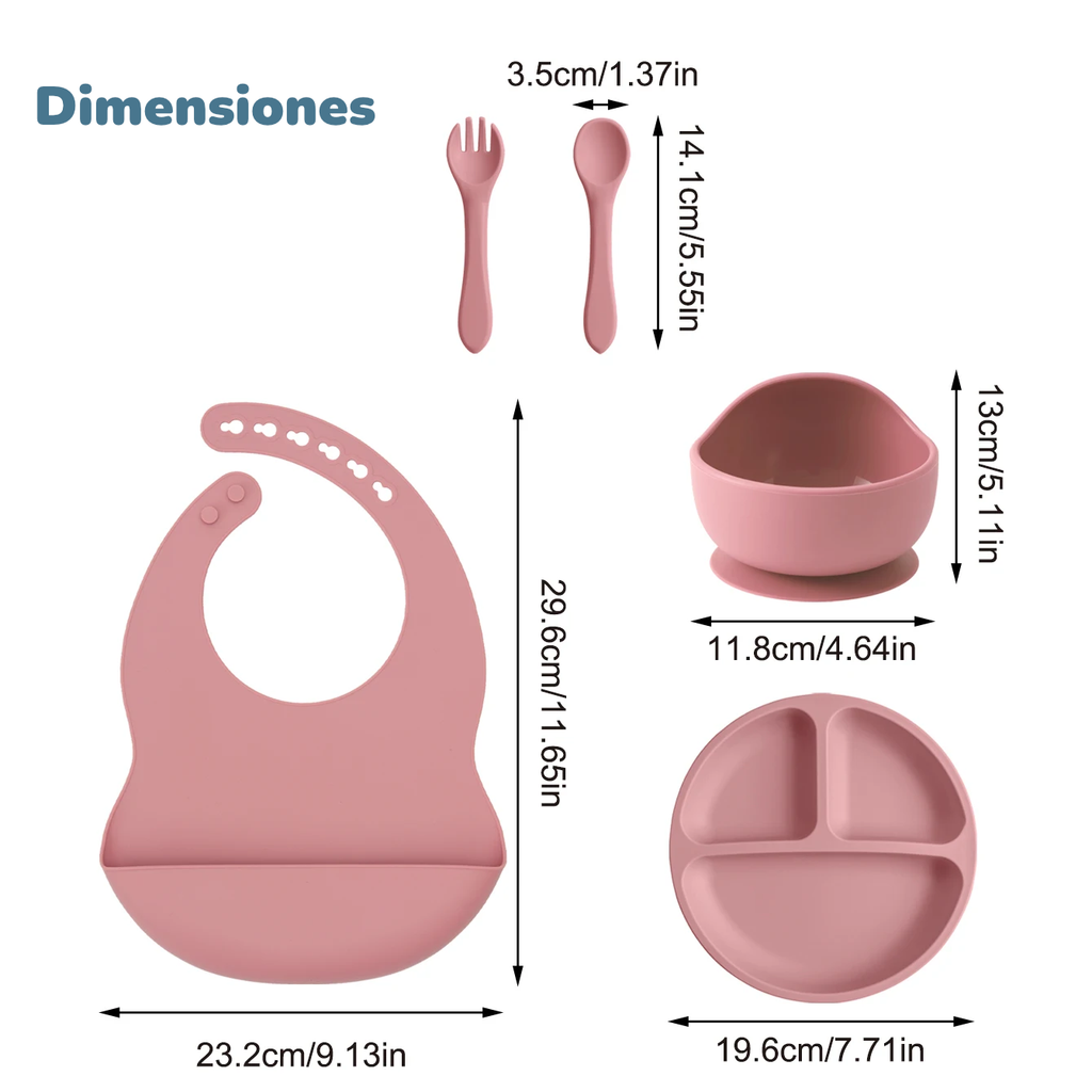 Set de Alimentación de Silicona 5 piezas