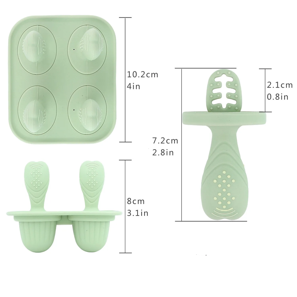 Molde de silicona para mordedera tipo paleta | Silicona Sin BPA, Alimentación y Dentición