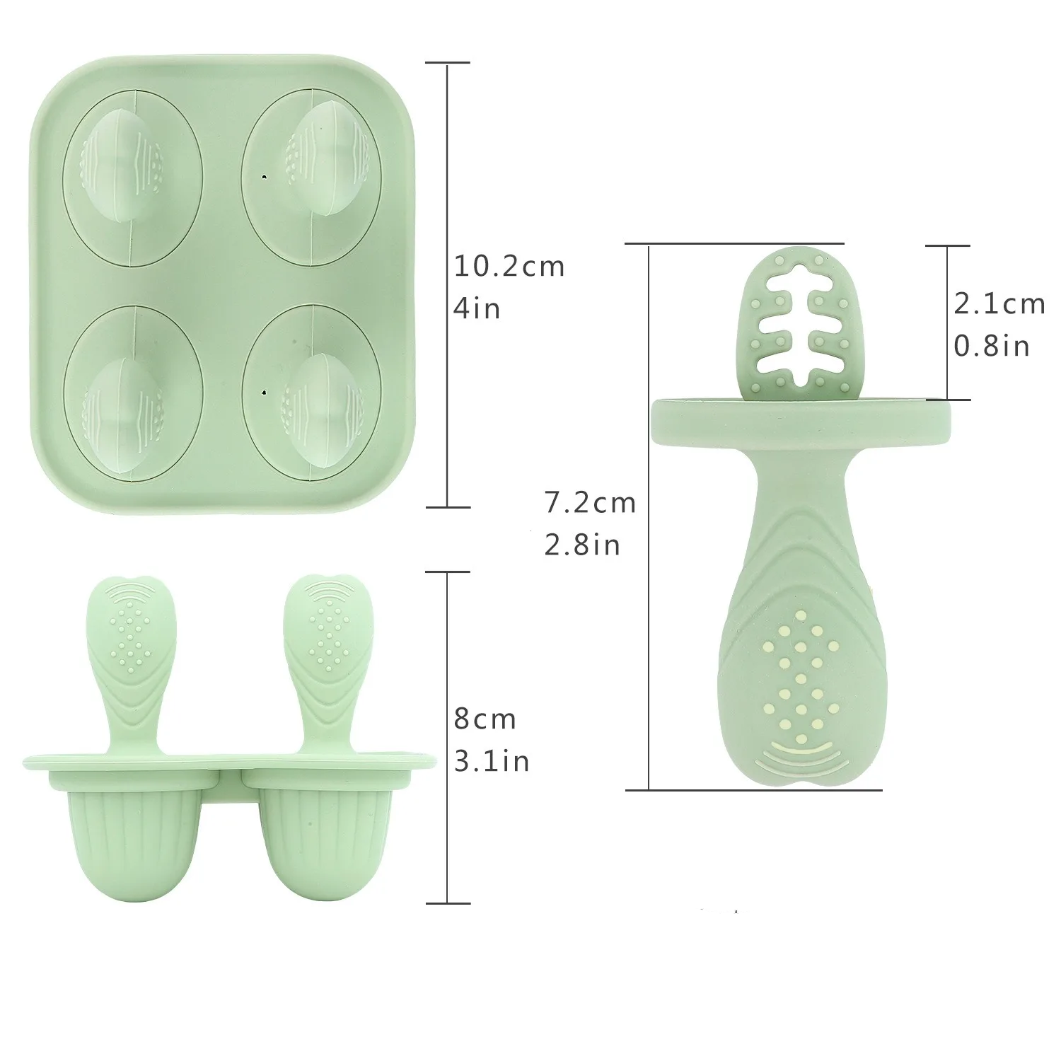 Molde de silicona para mordedera tipo paleta | Silicona Sin BPA, Alimentación y Dentición