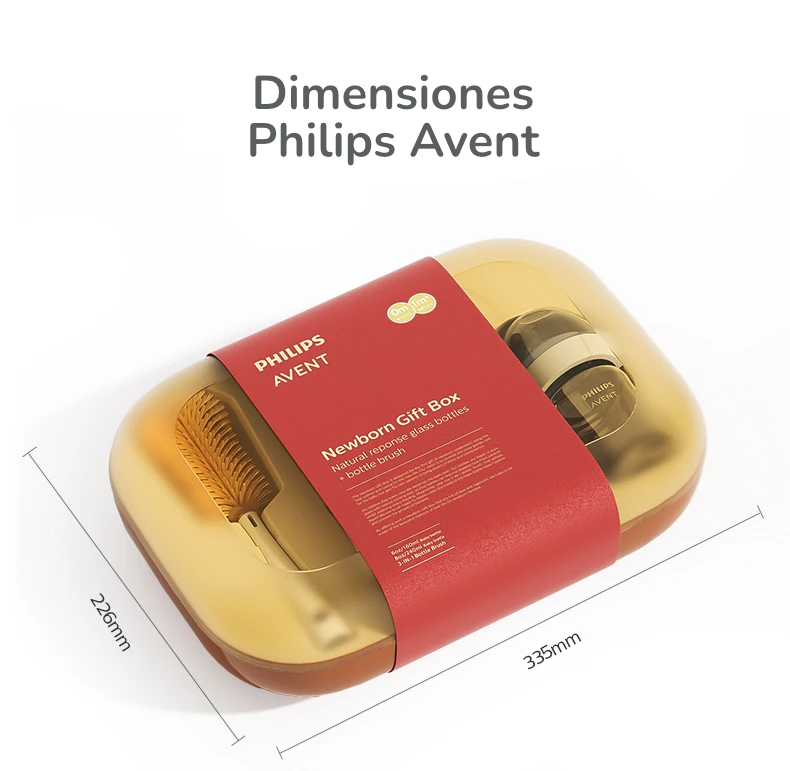 Set de Regalo Philips Avent para Recién Nacidos | Biberones de Vidrio Puro y Cepillo 3 en 1