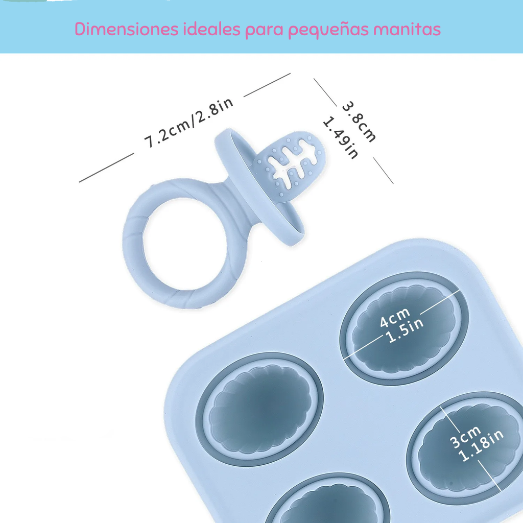 Molde de silicona para mordedera tipo paleta | Silicona Sin BPA, Alimentación y Dentición