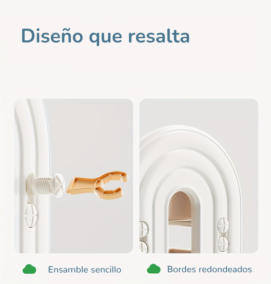 Estantería de Almacenamiento Extragrande de 4 Niveles con Diseño de Nubes