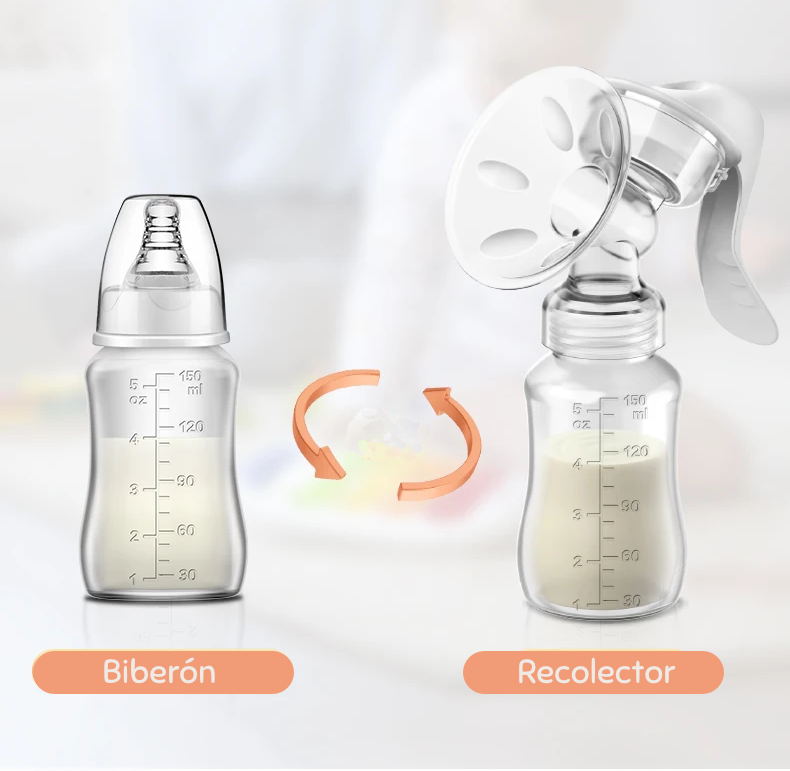 Extractor de Leche Manual MAMIJOY | Silicona Ergonómica, Succión Ajustable y Sin BPA