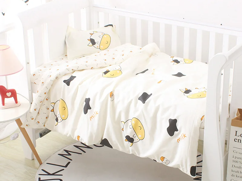 Set de Cama para Cuna Premium | Estampado Reactivo y Relleno de Seda