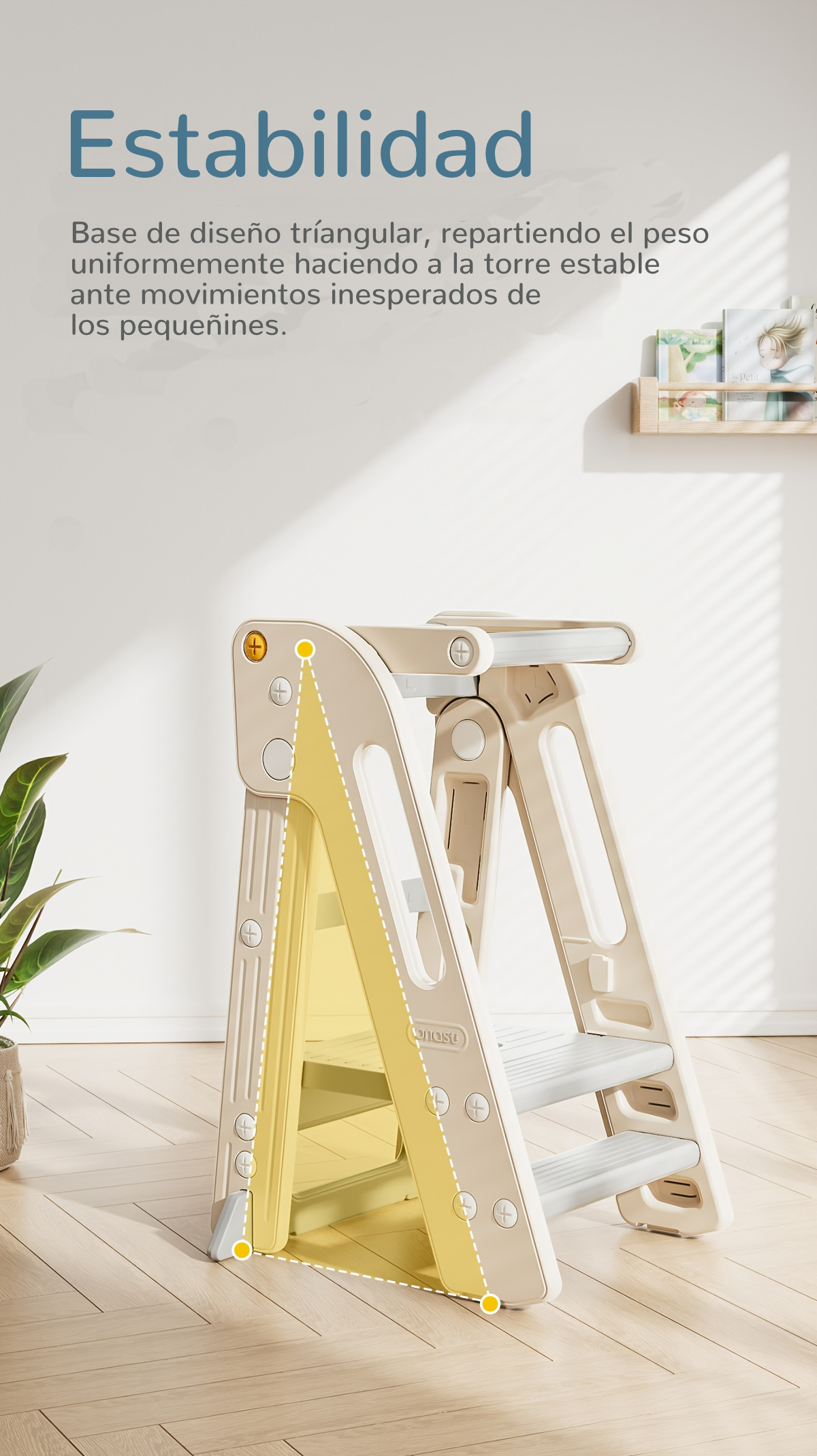 Torre de Aprendizaje Plegable y Ajustable: Fomenta la Independencia de tu Hijo