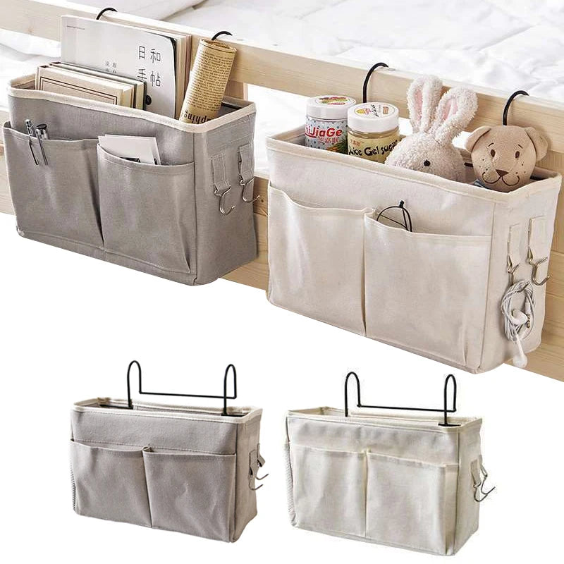 Organizador colgante para cuna de bebé.