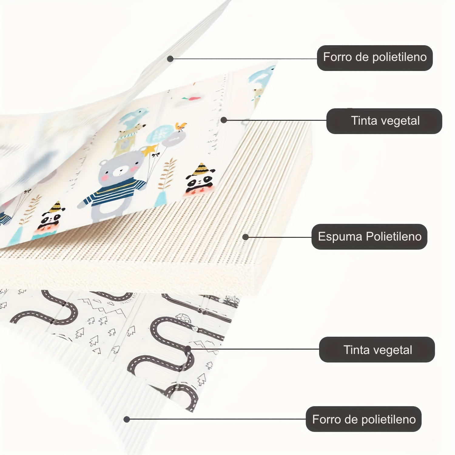 Colchoneta de Gateo Extragrande: Seguridad y Diversión Doble Cara
