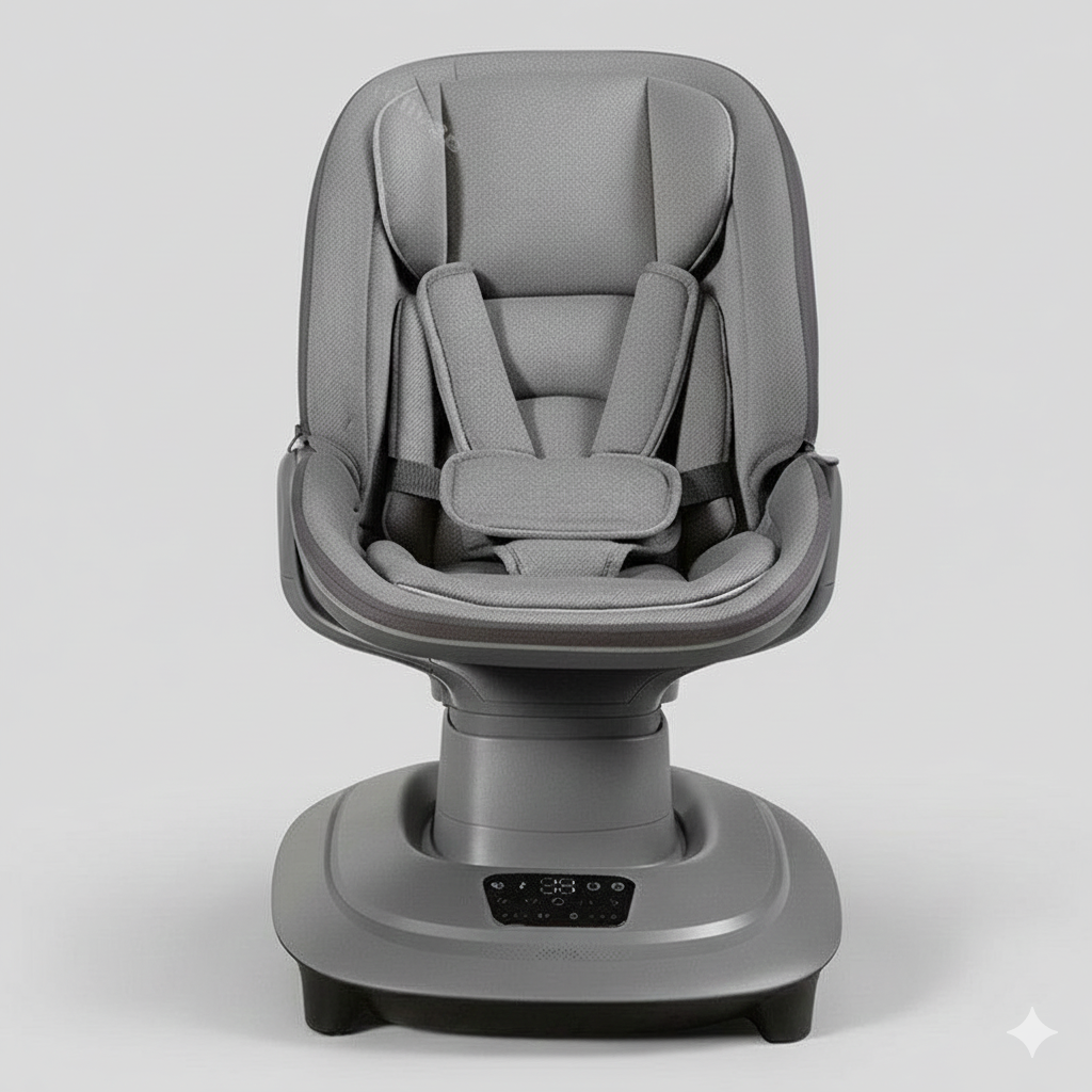 Cuna Mecedora Eléctrica de Lujo 360° con Control por APP (Múltiples Movimientos)