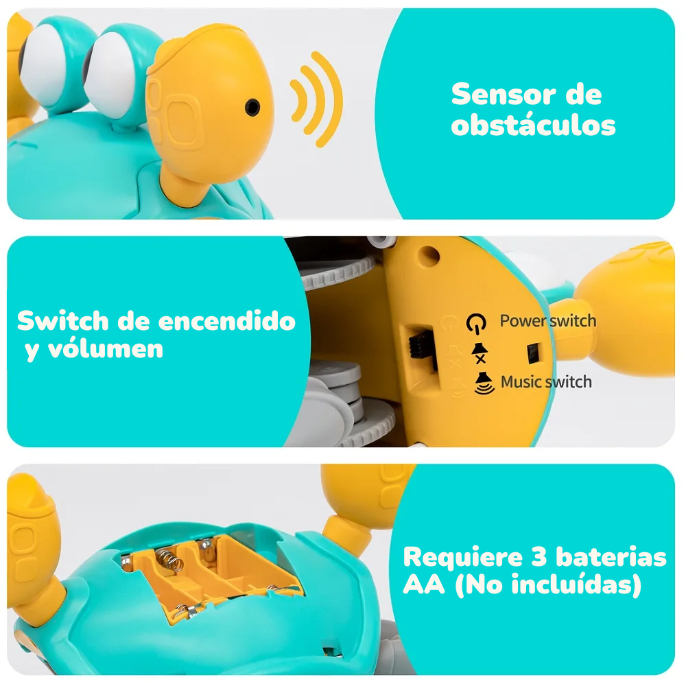 Juguete Interactivo de Cangrejo Gateador – ¡Diversión que Fomenta el Movimiento!